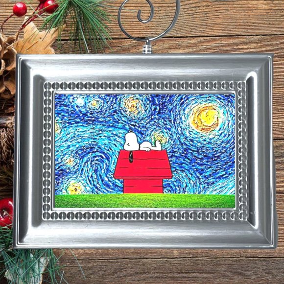 The Starry Night Snoopy Christmas Tree Ornament Vincent‎ van Gogh - Picture 1 of 3